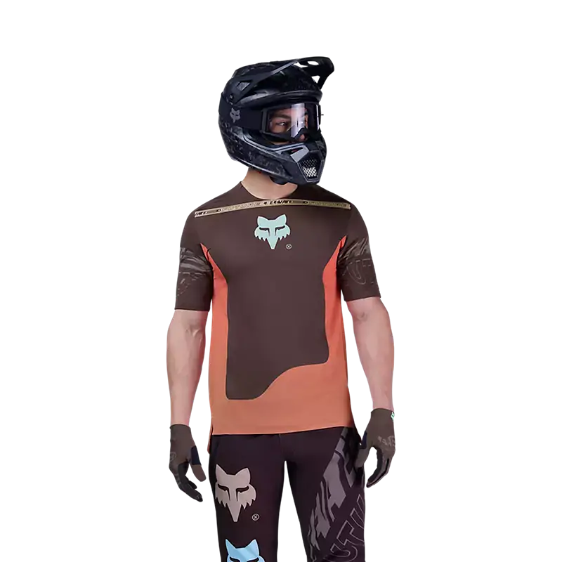 Fox Racing Flexair Short Sleeve Mtb Jersey - Elevated - Cocoa 3