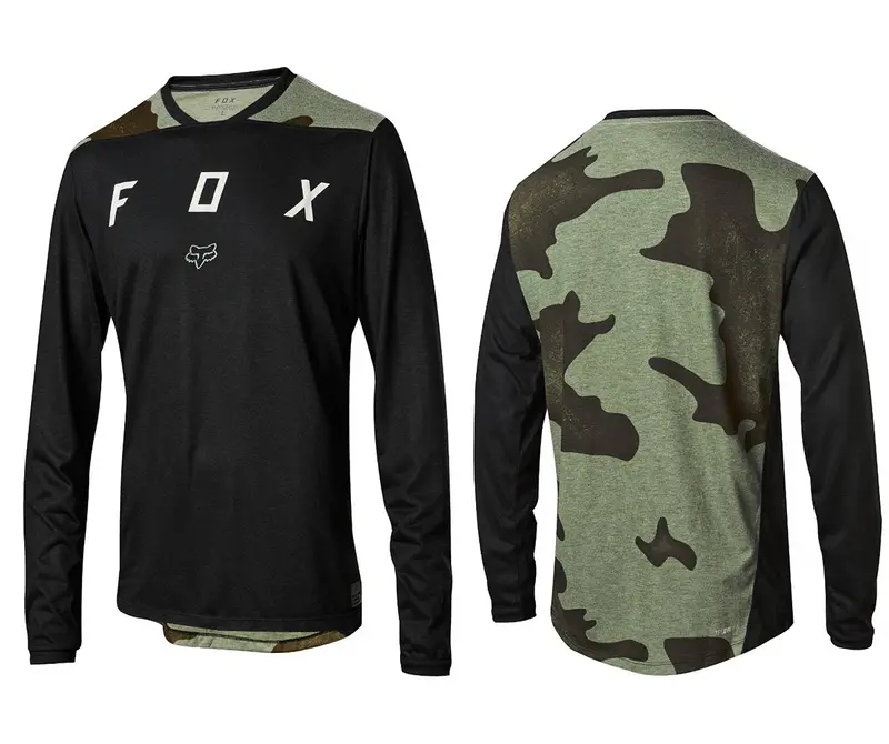 Fox Racing Indicator Mash Long Sleeve Camo Jersey - Black 1