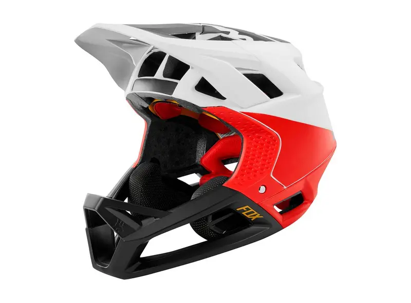 Fox Racing Proframe Full Face Helmet - Pistol - White-Black-Red - 2019 1