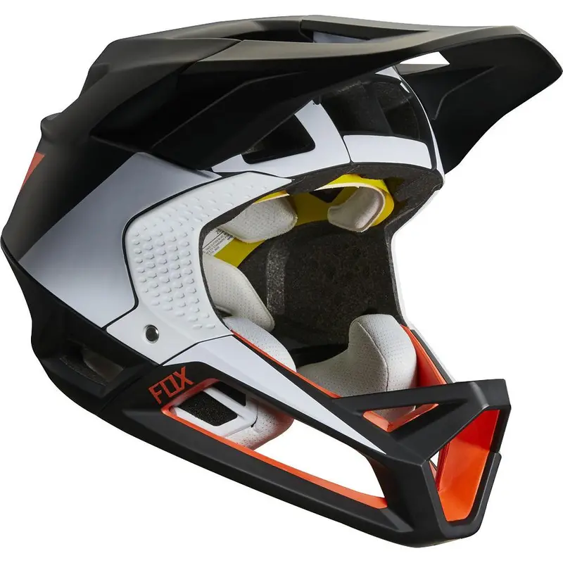 Fox Racing Proframe Ltd Edition Full Face Helmet - Black-White-Orange 2