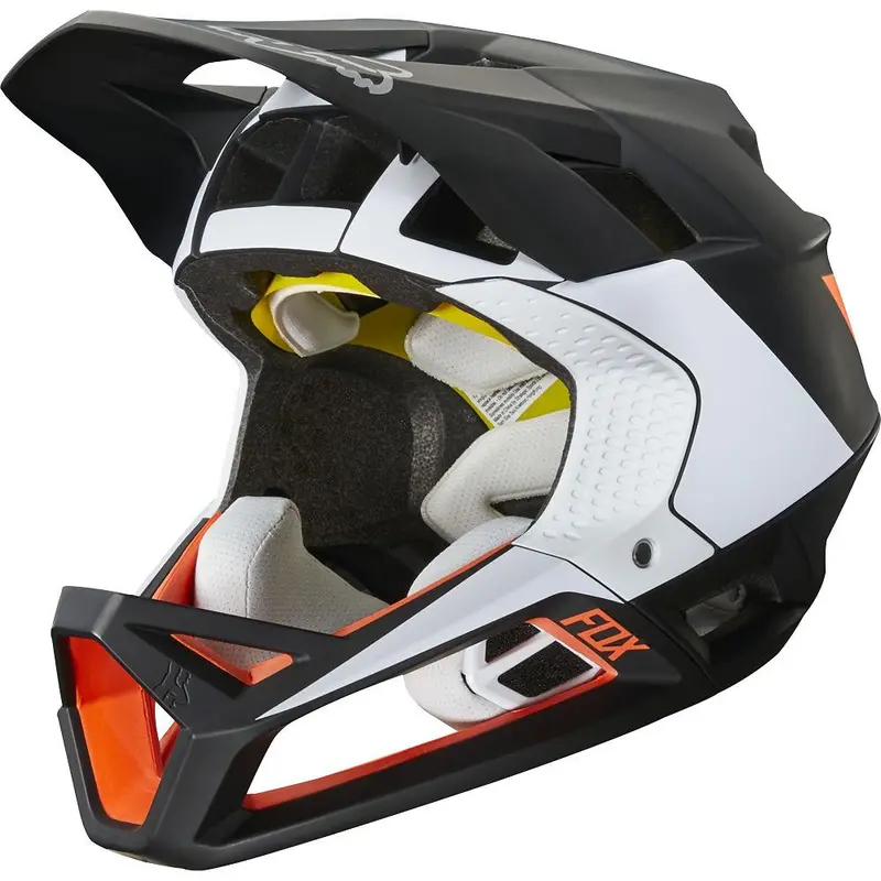 Fox Racing Proframe Ltd Edition Full Face Helmet - Black-White-Orange 3