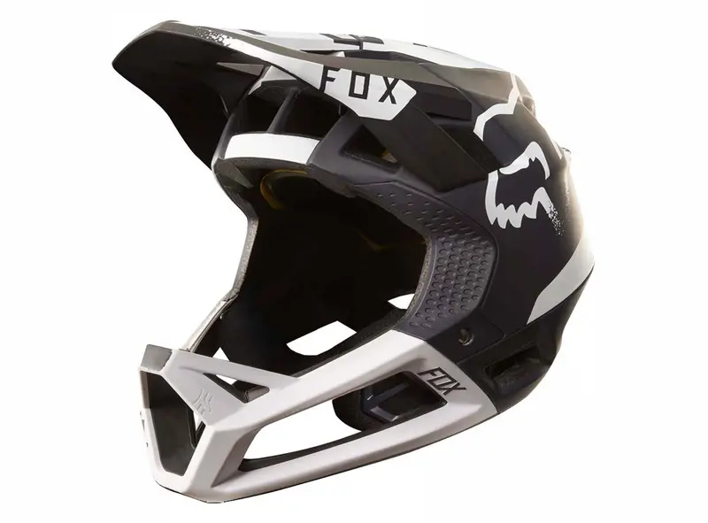 Fox Racing Proframe Moth Full Face Helmet - Black-White 1