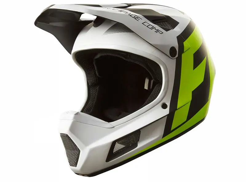 Fox Racing Rampage Comp Creo Full Face Helmet - White-Yellow 1