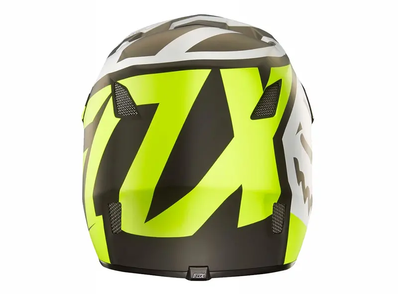 Fox Racing Rampage Comp Creo Full Face Helmet - White-Yellow 2