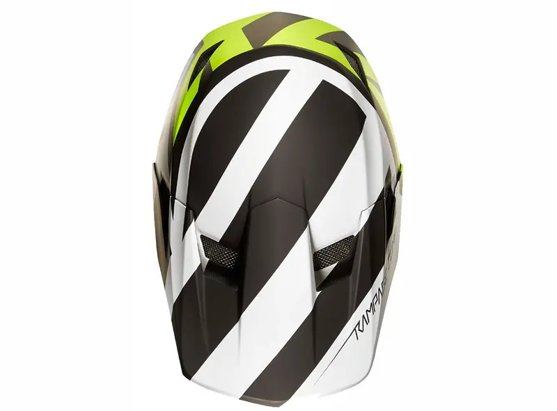 Fox Racing Rampage Comp Creo Full Face Helmet - White-Yellow 3