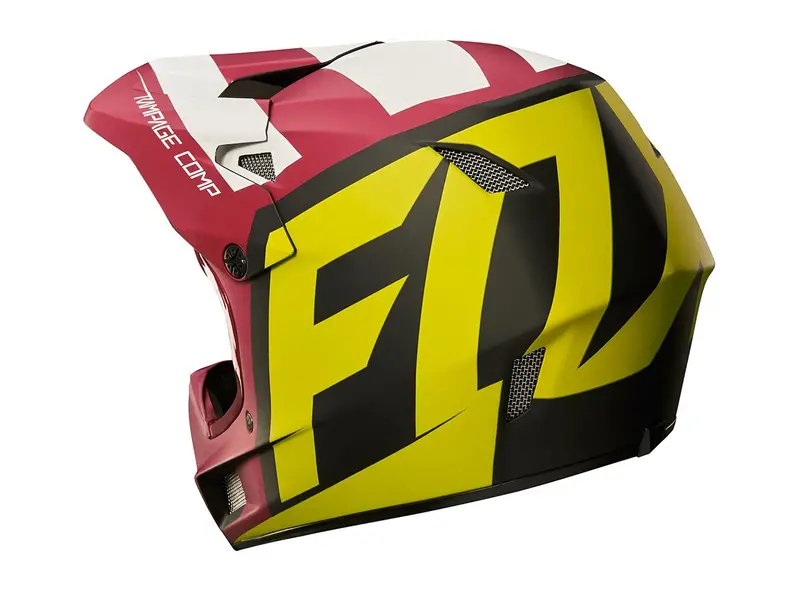 Fox Racing Rampage Comp Creo Full Face Helmet - Yellow-Black 2