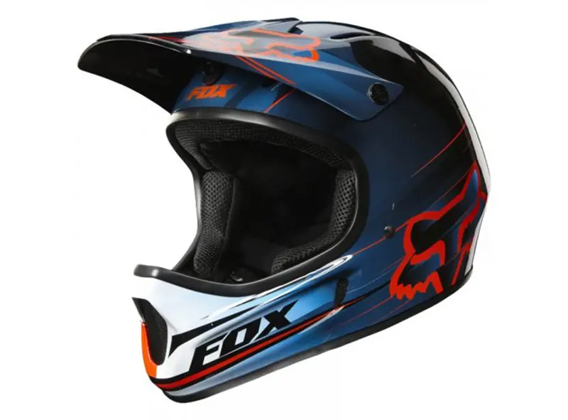 Fox Racing Rampage Full Face Helmet - Blue-Red 1