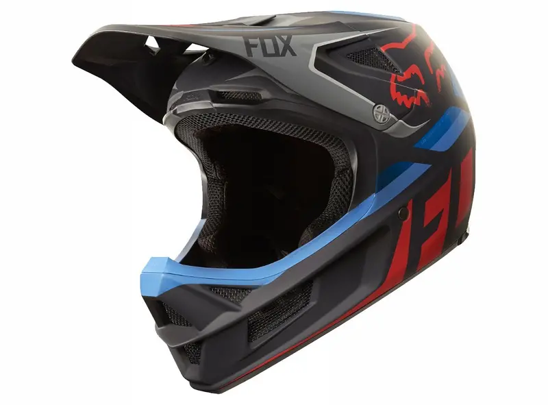 Fox Racing Rampage Pro Carbon Full Face Helmet - Seca - Black-Gray-Red 1