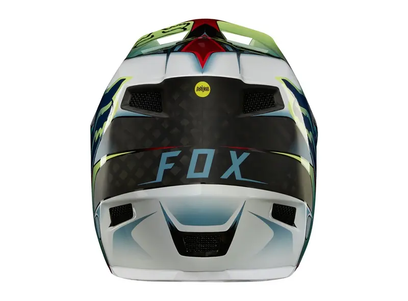 Fox Racing Rampage Pro Carbon Kustom Full Face Helmet - White-Red-Black 1