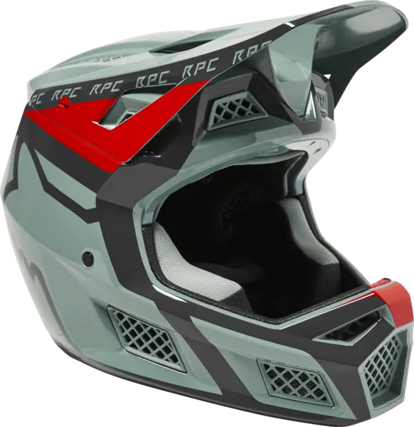 Fox Racing Rampage Pro Carbon Mips Divide Full Face Helmet - Eucalyptus - 2022 2