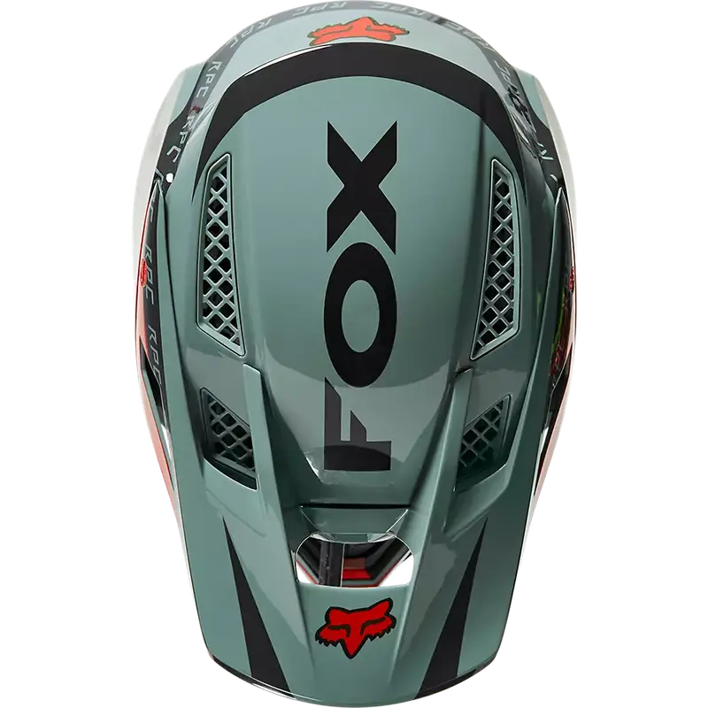 Fox Racing Rampage Pro Carbon Mips Divide Full Face Helmet - Eucalyptus - 2022 4