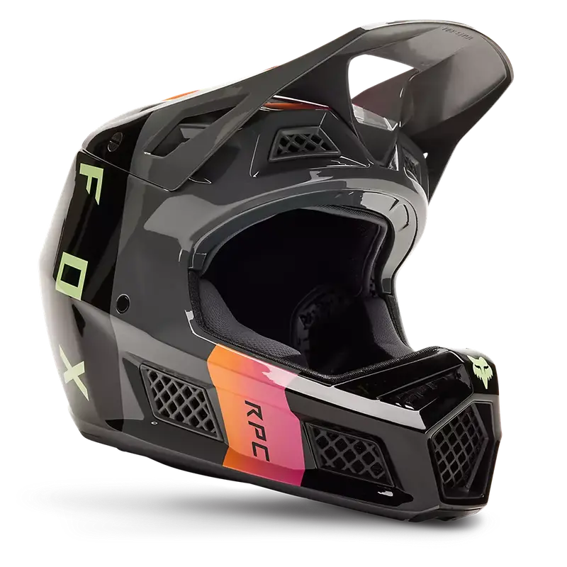 Fox Racing Rampage Pro Carbon Mips Full Face Helmet - Reez - Pewter 1