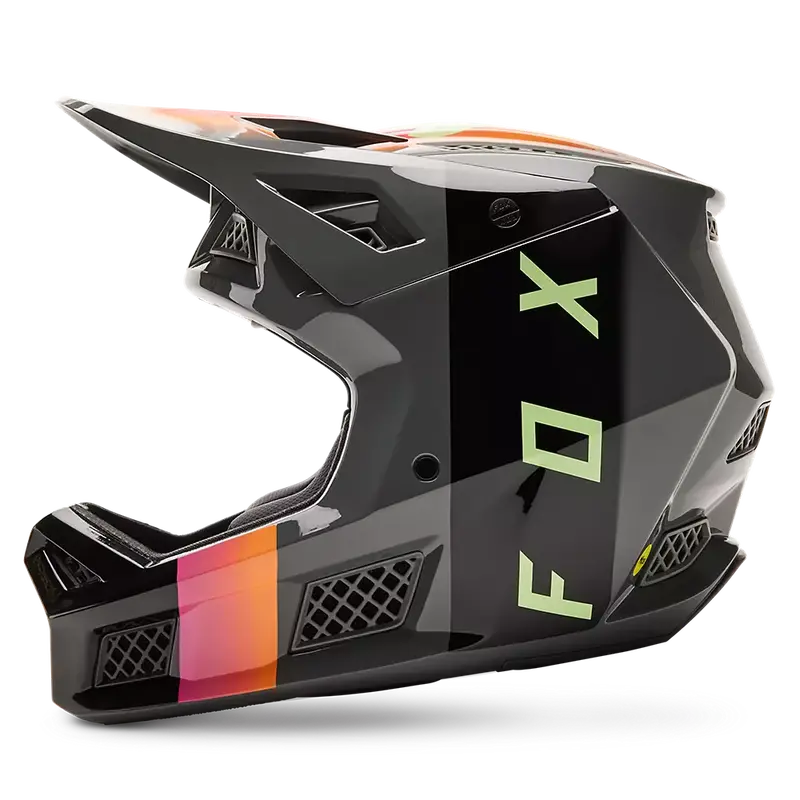 Fox Racing Rampage Pro Carbon Mips Full Face Helmet - Reez - Pewter 2