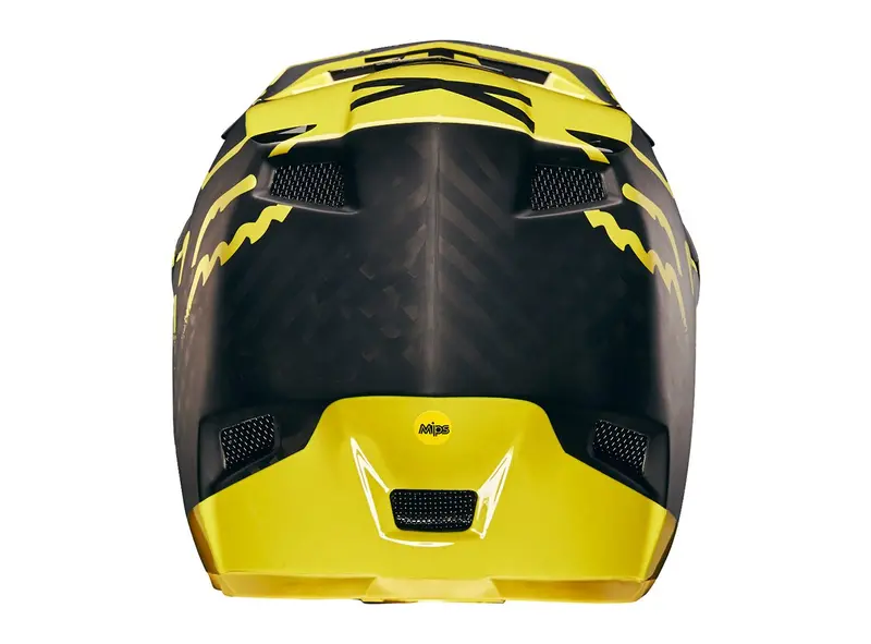 Fox Racing Rampage Pro Carbon Moth Full Face Helmet - Black-Yellow 1