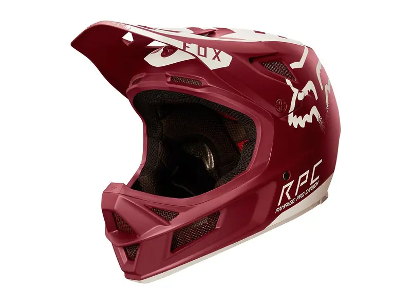 Fox Racing Rampage Pro Carbon Moth Full Face Helmet - Dark Red 2