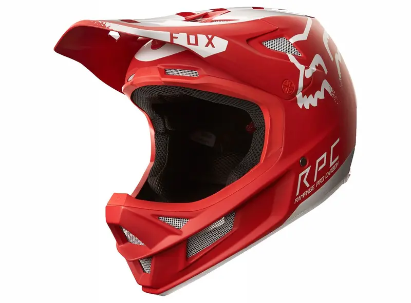 Fox Racing Rampage Pro Carbon Moth Full Face Helmet - Red-White 1