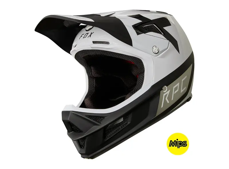 Fox Racing Rampage Pro Carbon Preest Helmet - White-Black 1