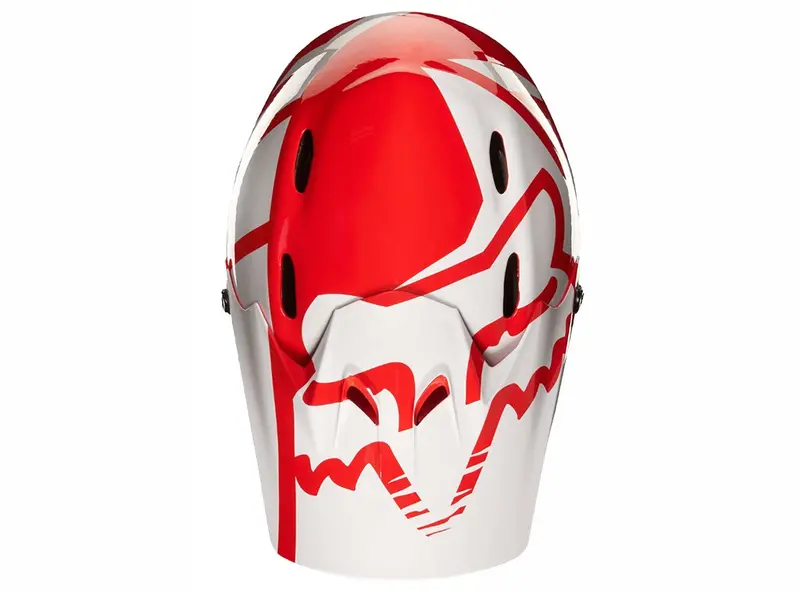 Fox Racing Rampage Race Full Face Helmet - Red-White 1