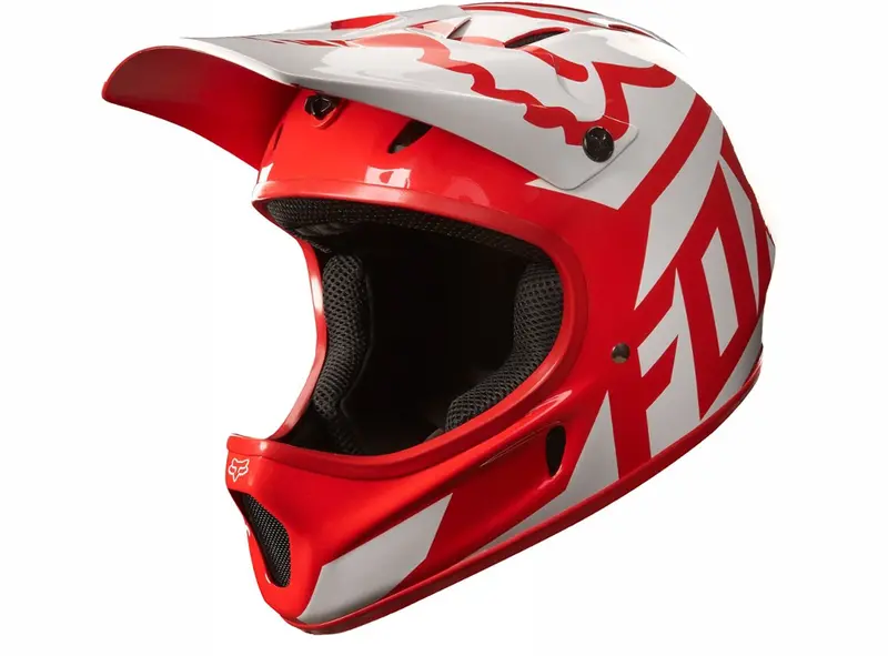 Fox Racing Rampage Race Full Face Helmet - Red-White 2