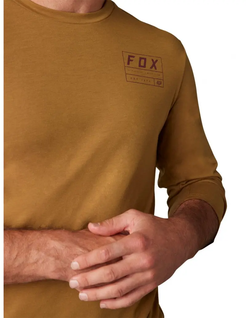 Fox Racing Ranger Dri Release 3/4 Sleeve Mtb Jersey - Iron - Caramel 3