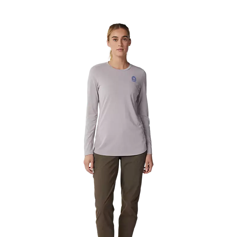 Fox Racing Ranger Dri Release Long Sleeve Mtb Jersey - Womens - Gray-Light Gray 3