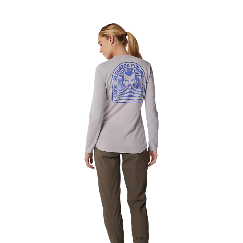 Fox Racing Ranger Dri Release Long Sleeve Mtb Jersey - Womens - Gray-Light Gray 4
