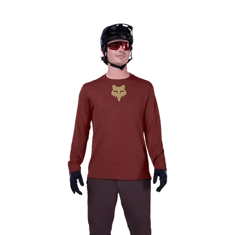 Fox Racing Ranger Long Sleeve Mtb Jersey - Fox Head - Rust 3