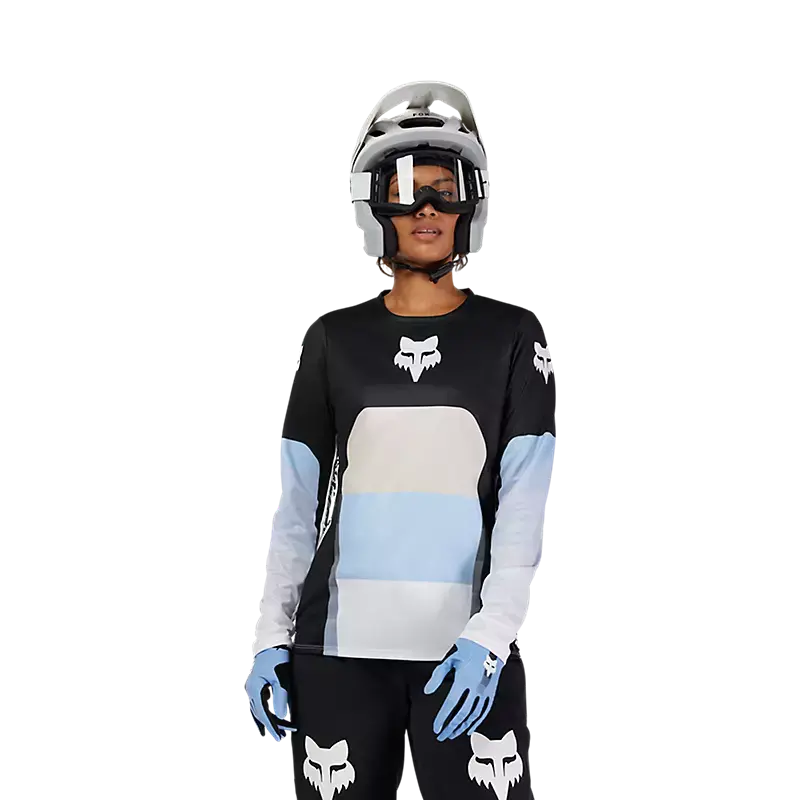 Fox Racing Ranger Long Sleeve Mtb Jersey - Grid - Womens - Black 3