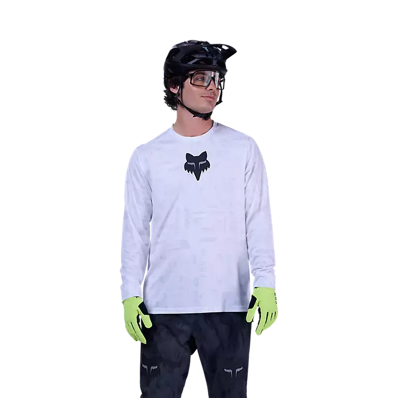 Fox Racing Ranger Long Sleeve Mtb Jersey - Lunar - White 3