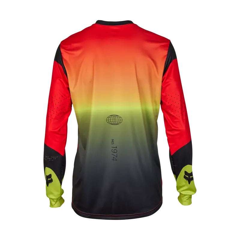 Fox Racing Ranger Long Sleeve Mtb Jersey - Revise - Red-Yellow 2