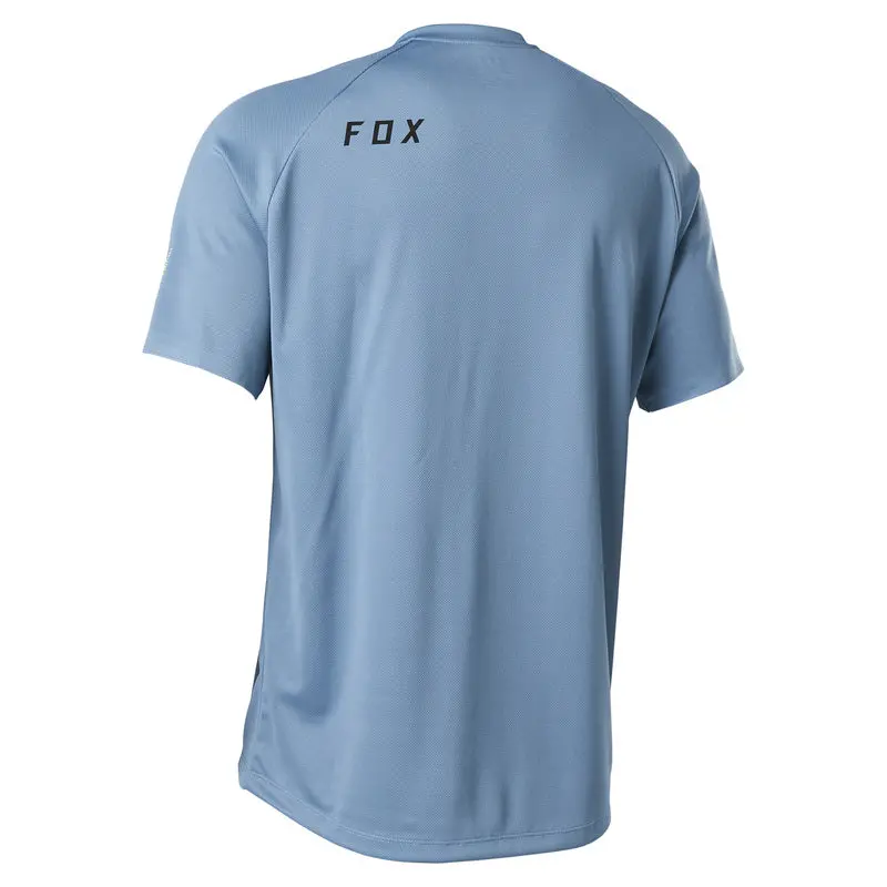Fox Racing Ranger Power Dry Short Sleeve Mtb Jersey - Dusty Blue 2