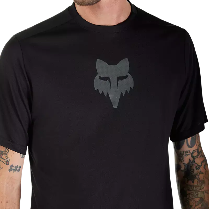 Fox Racing Ranger Short Sleeve Mtb Jersey - Fox Head - Black 5