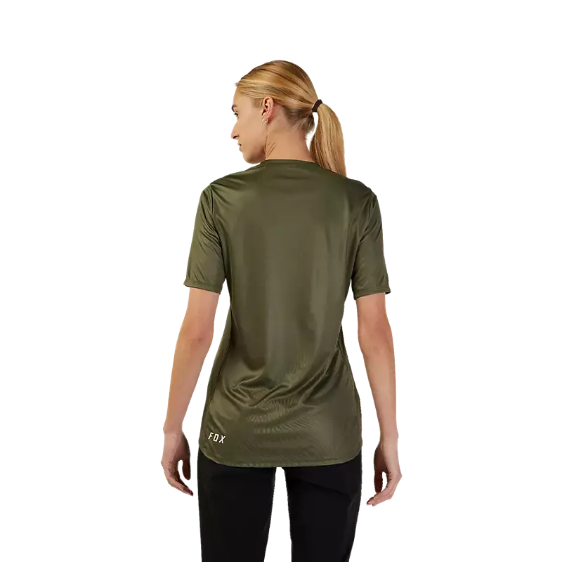 Fox Racing Ranger Short Sleeve Mtb Jersey - Foxhead - Womens - Olive Green 3