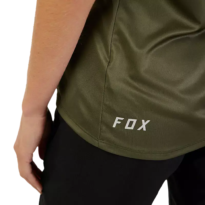 Fox Racing Ranger Short Sleeve Mtb Jersey - Foxhead - Womens - Olive Green 4