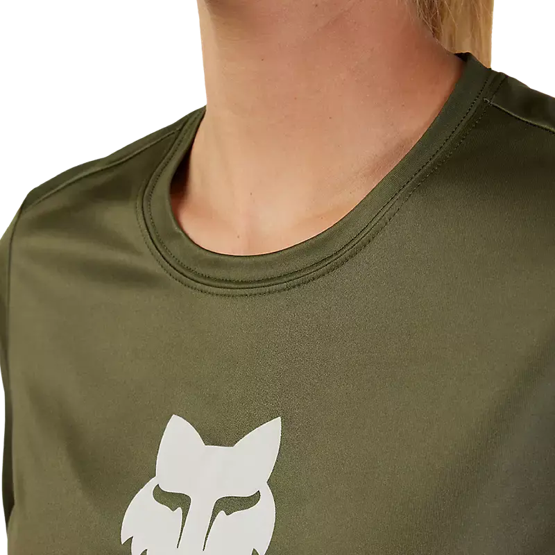Fox Racing Ranger Short Sleeve Mtb Jersey - Foxhead - Womens - Olive Green 5