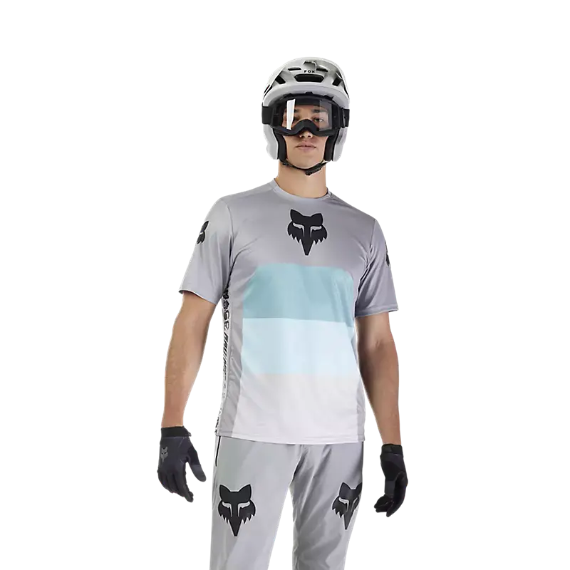 Fox Racing Ranger Short Sleeve Mtb Jersey - Grid - Steel Gray 3