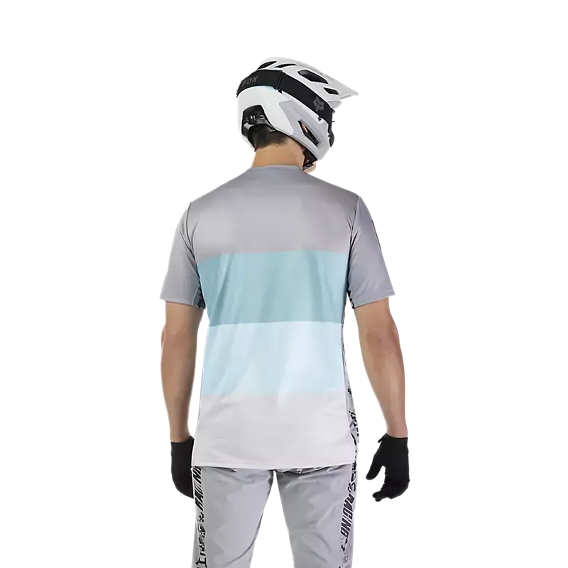 Fox Racing Ranger Short Sleeve Mtb Jersey - Grid - Steel Gray 4