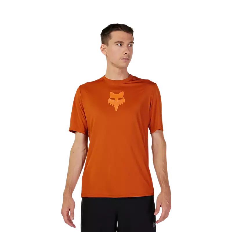 Fox Racing Ranger Short Sleeve Mtb Jersey - Lab Head - Burnt Orange 2