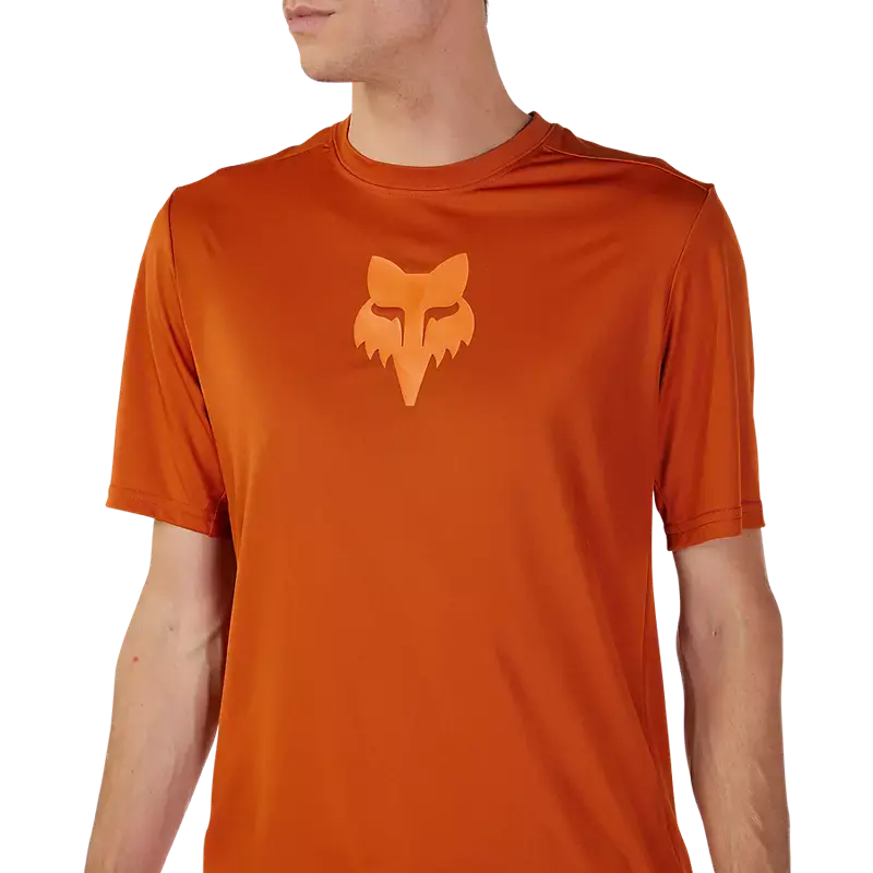 Fox Racing Ranger Short Sleeve Mtb Jersey - Lab Head - Burnt Orange 4