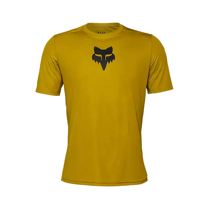 Fox Racing Ranger Short Sleeve Mtb Jersey - Lab Head - Mustard 1