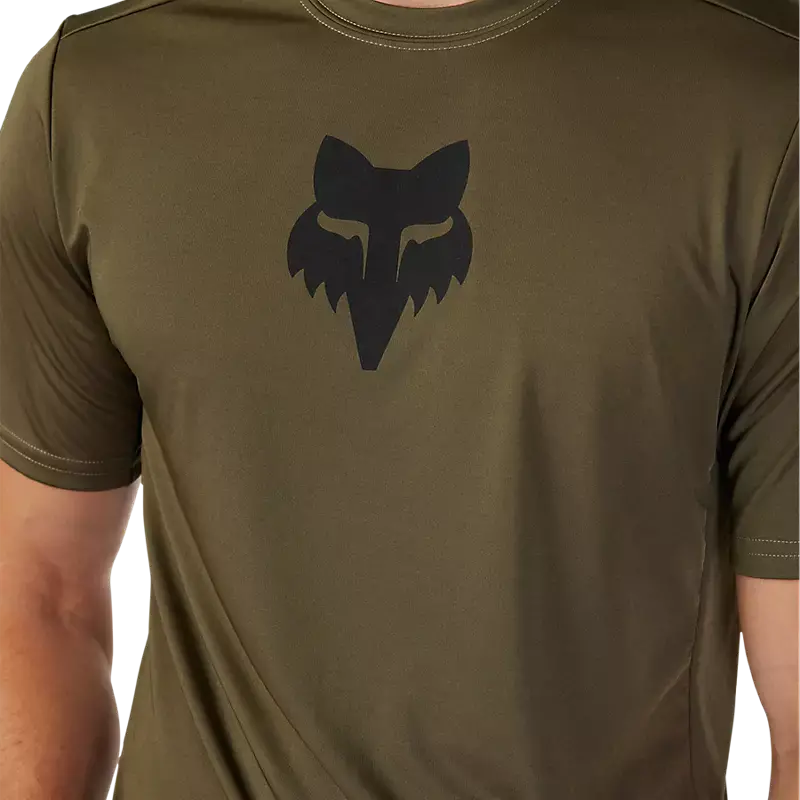 Fox Racing Ranger Short Sleeve Mtb Jersey - Lab Head - Olive Green 5