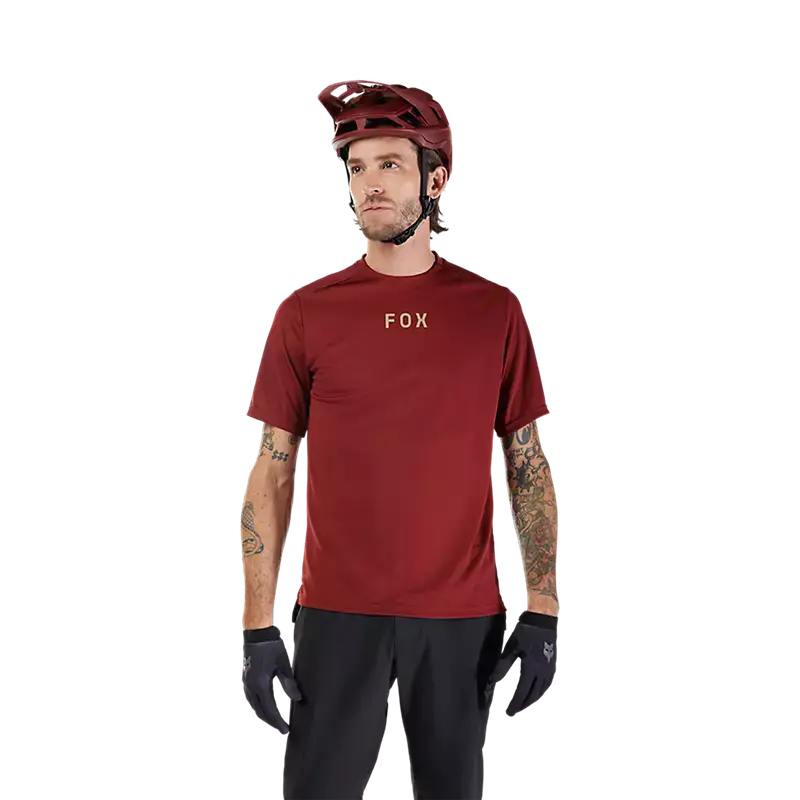 Fox Racing Ranger Short Sleeve Mtb Jersey - Wordmark - Rust 3
