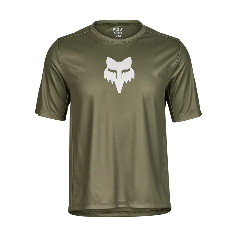 Fox Racing Ranger Short Sleeve Mtb Jersey - Youth - Olive Green 1