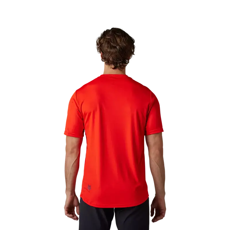 Fox Racing Ranger Short Sleeve Mtb Race Jersey - Moth - Flo Red 2