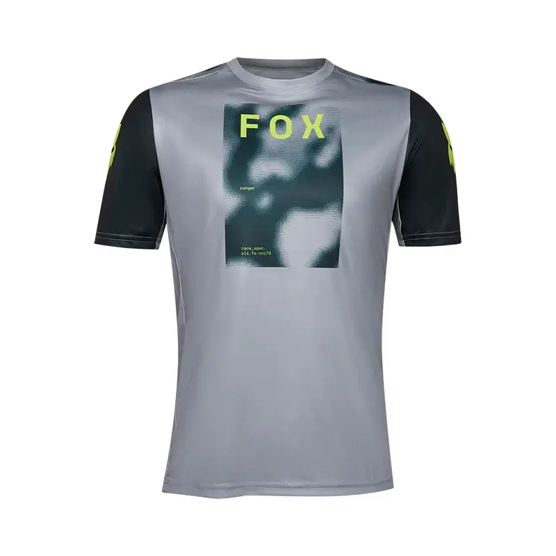 Fox Racing Ranger Short Sleeve Mtb Race Jersey - Taunt - Steel Gray 1