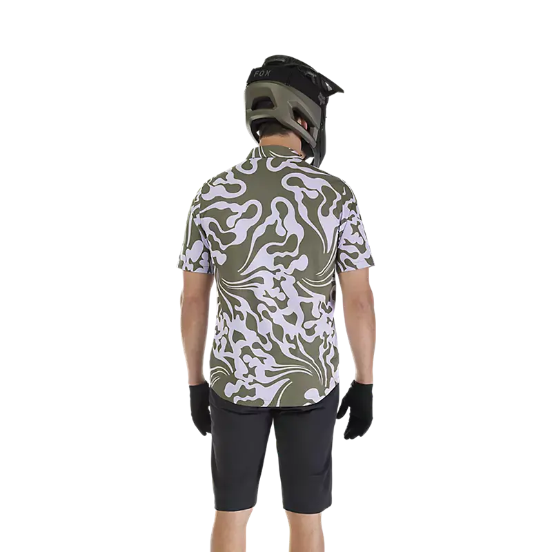Fox Racing Ranger Short Sleeve Woven Mtb Jersey - Military Green 4
