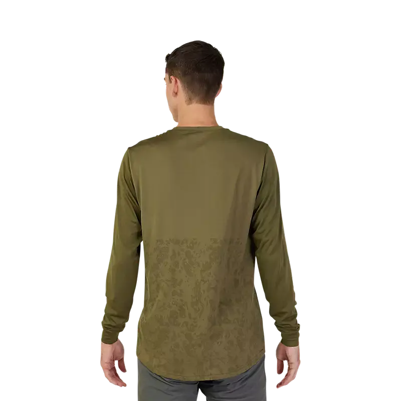 Fox Racing Ranger Tru Dri Long Sleeve Mtb Jersey - Olive Green 3