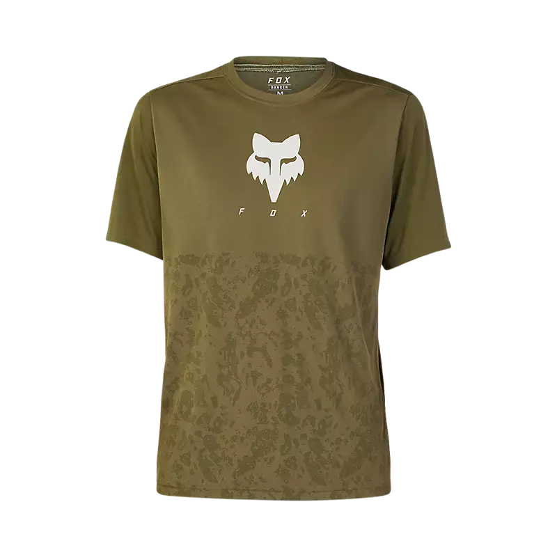 Fox Racing Ranger Tru Dri Short Sleeve Mtb Jersey - Olive Green 1