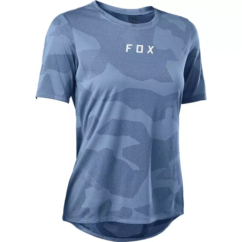 Fox Racing Ranger Tru Dri Short Sleeve Mtb Jersey - Womens - Dusty Blue 1