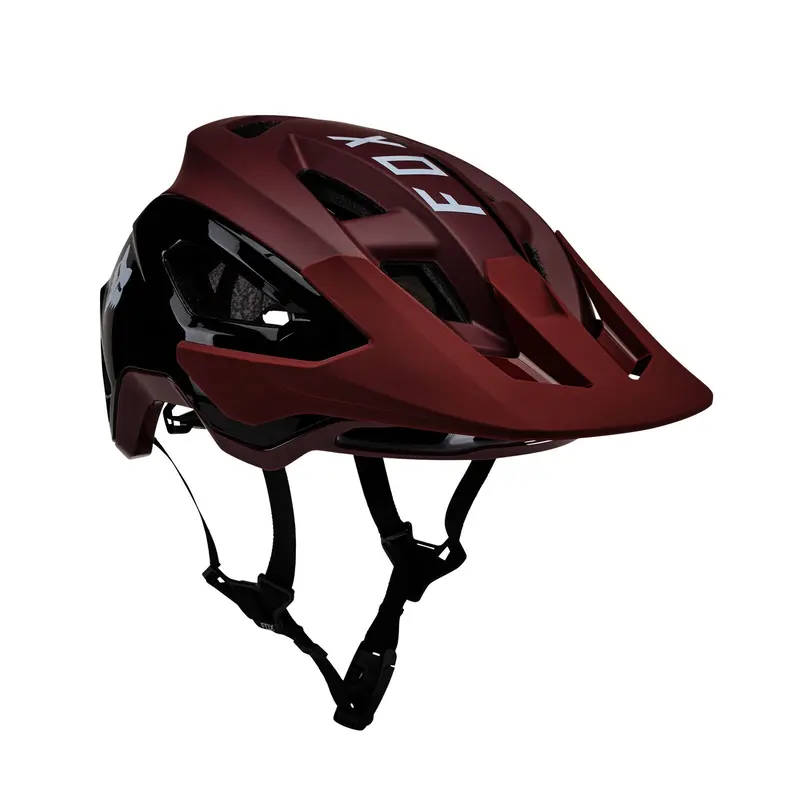 Fox Racing Speedframe Pro Mtb Helmet - Blocked - Cordovan 1